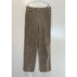 Talbots Stretch Beige Corduroy Trousers Pants Womens Size 6 Long (1115)‎